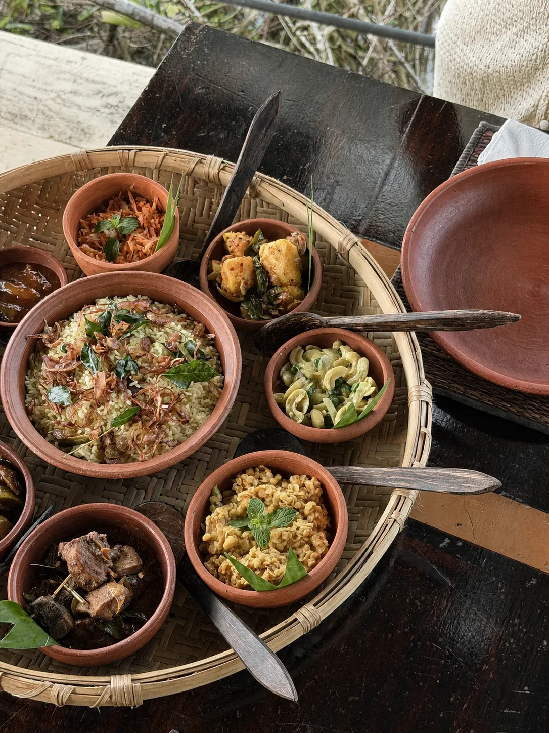 Sri Lankan dishes prepared and served at Zen Koggala